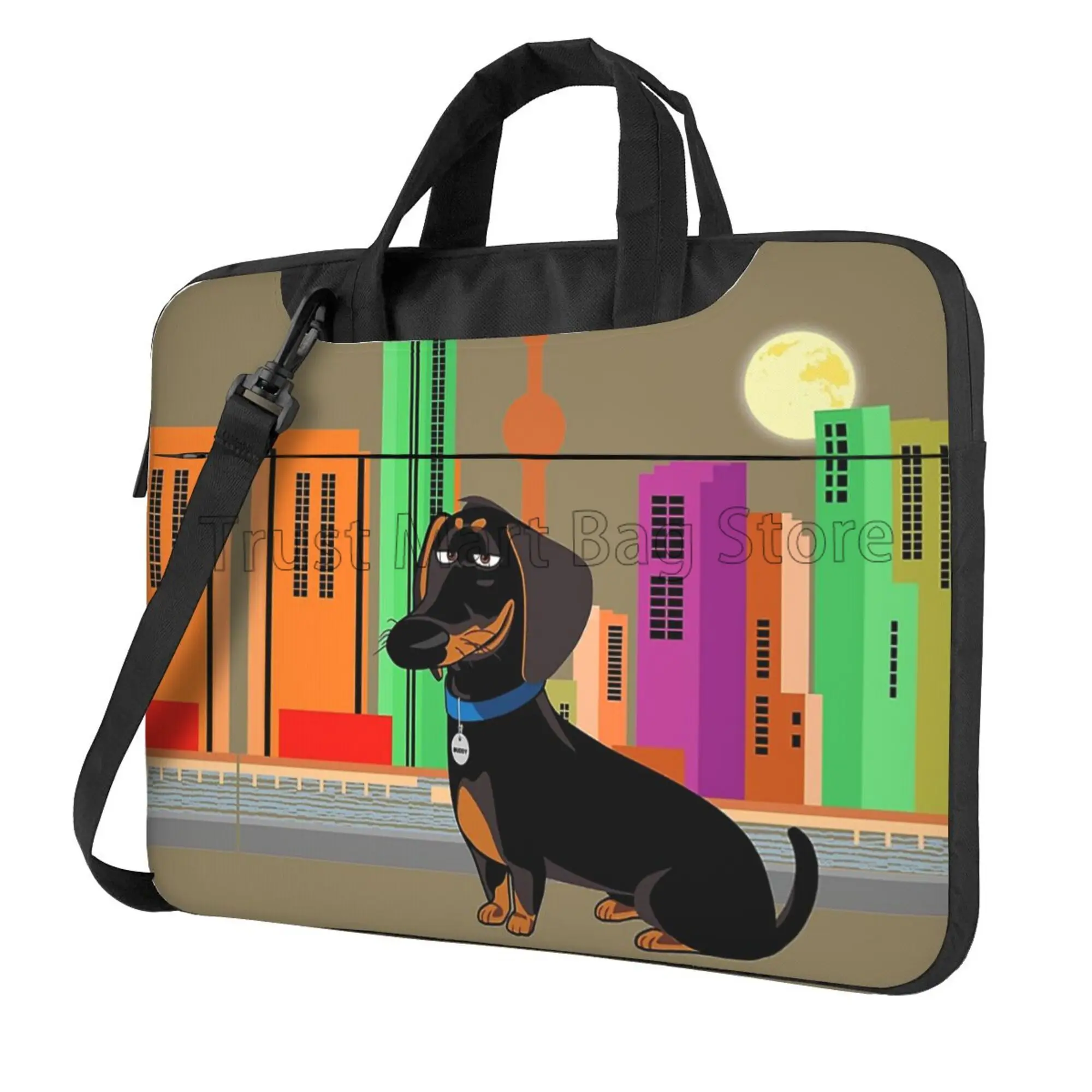 Tablet And Accessories Bag - Dachshund طباعة حقيبة حمل الكمبيوتر المحمول