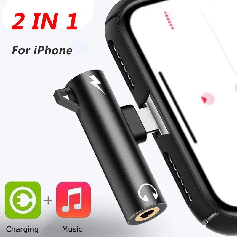 Wired Earphone Lightning - 2 In1 محول الفاصل آيفون 14