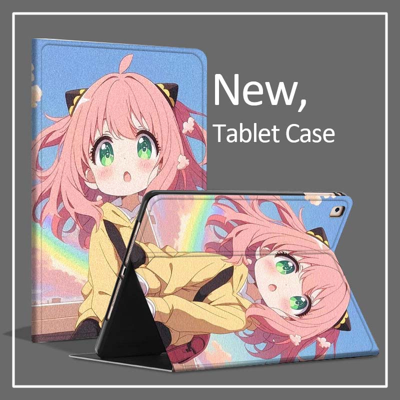 Poco Tablet Accessories - حافظة تابلت أنيقة بتصميم أنمي آنيا