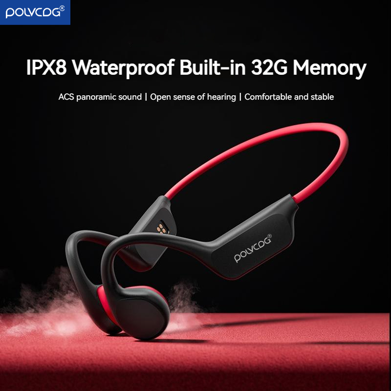Wired Earphone Lightning - سماعة رأس POLVCDG بتقنية التوصيل العظمي
