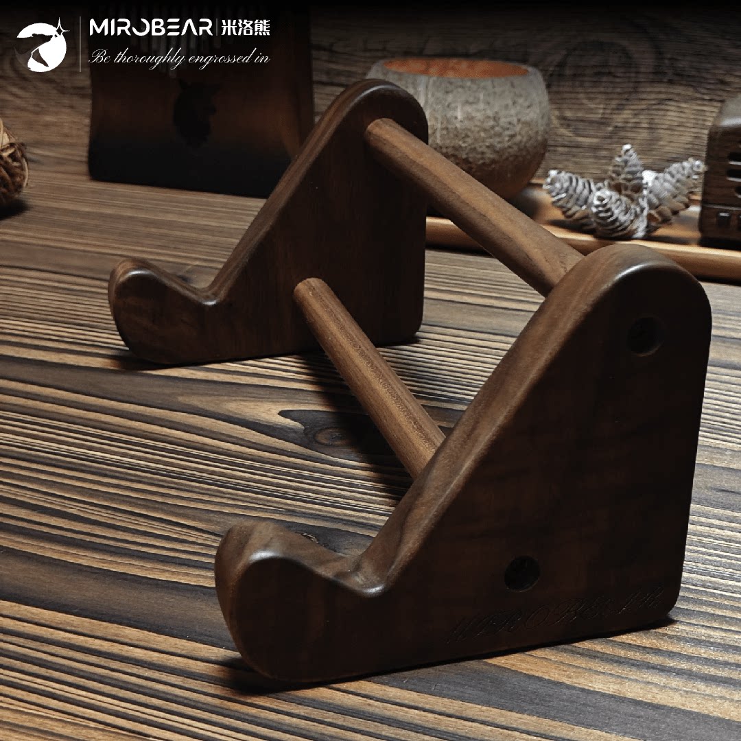 Tablet Accessories Gifts - حامل لوحة مفاتيح من خشب الجوز