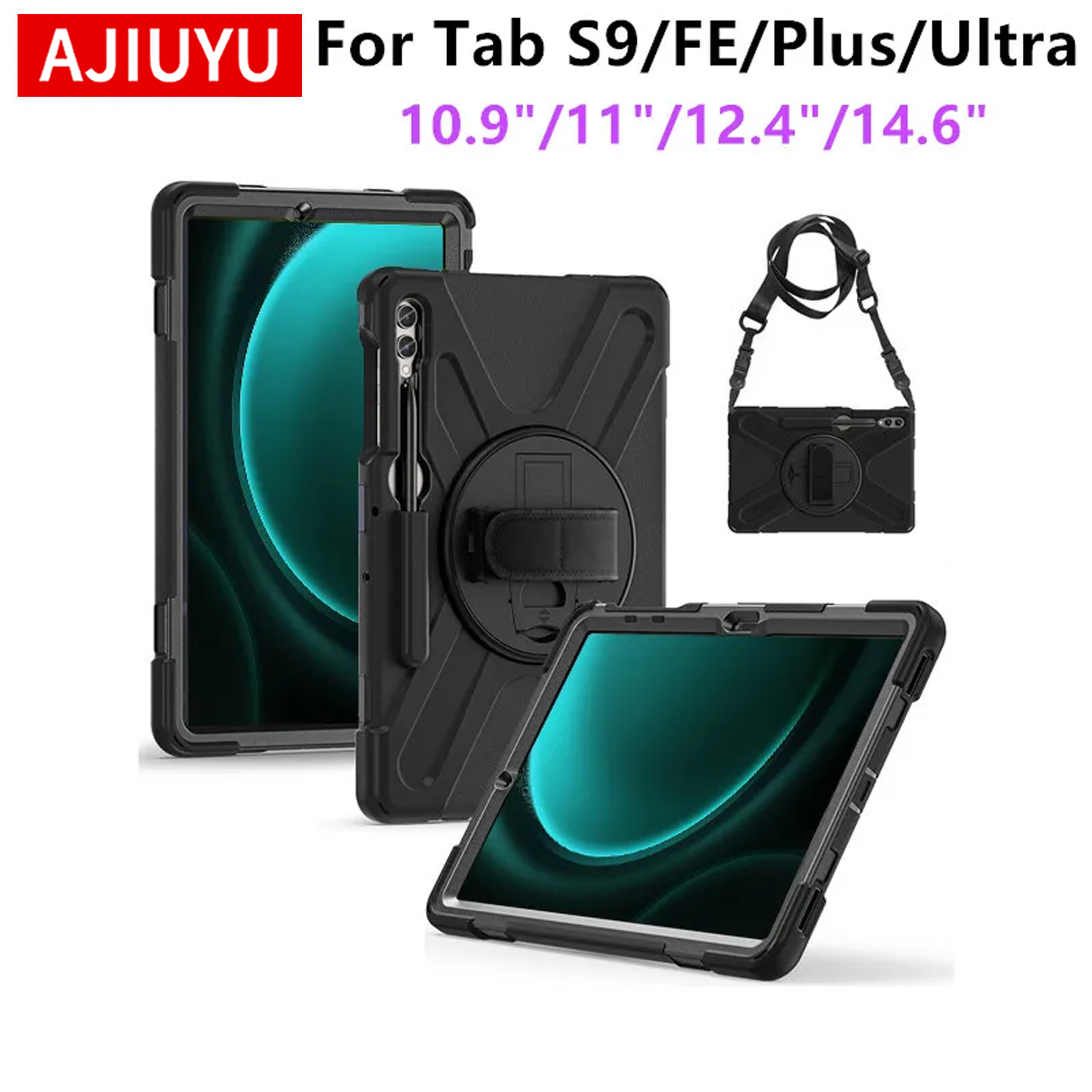 Samsung Tablet S9 Accessories - حافظة شديدة التحمل مضادة للصدمات لهاتف