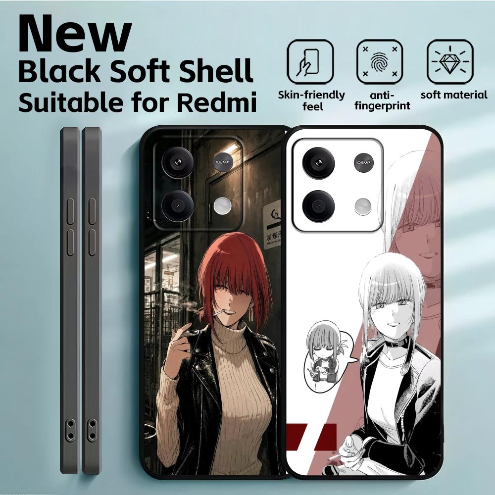 Xiaomi Redmi Note 14 - غطاء هاتف ناعم أسود لهواتف ريدمي