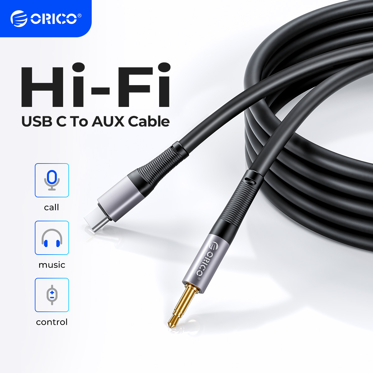 Wired Earphone Lightning - ORICO USB C إلى 3.5 مللي