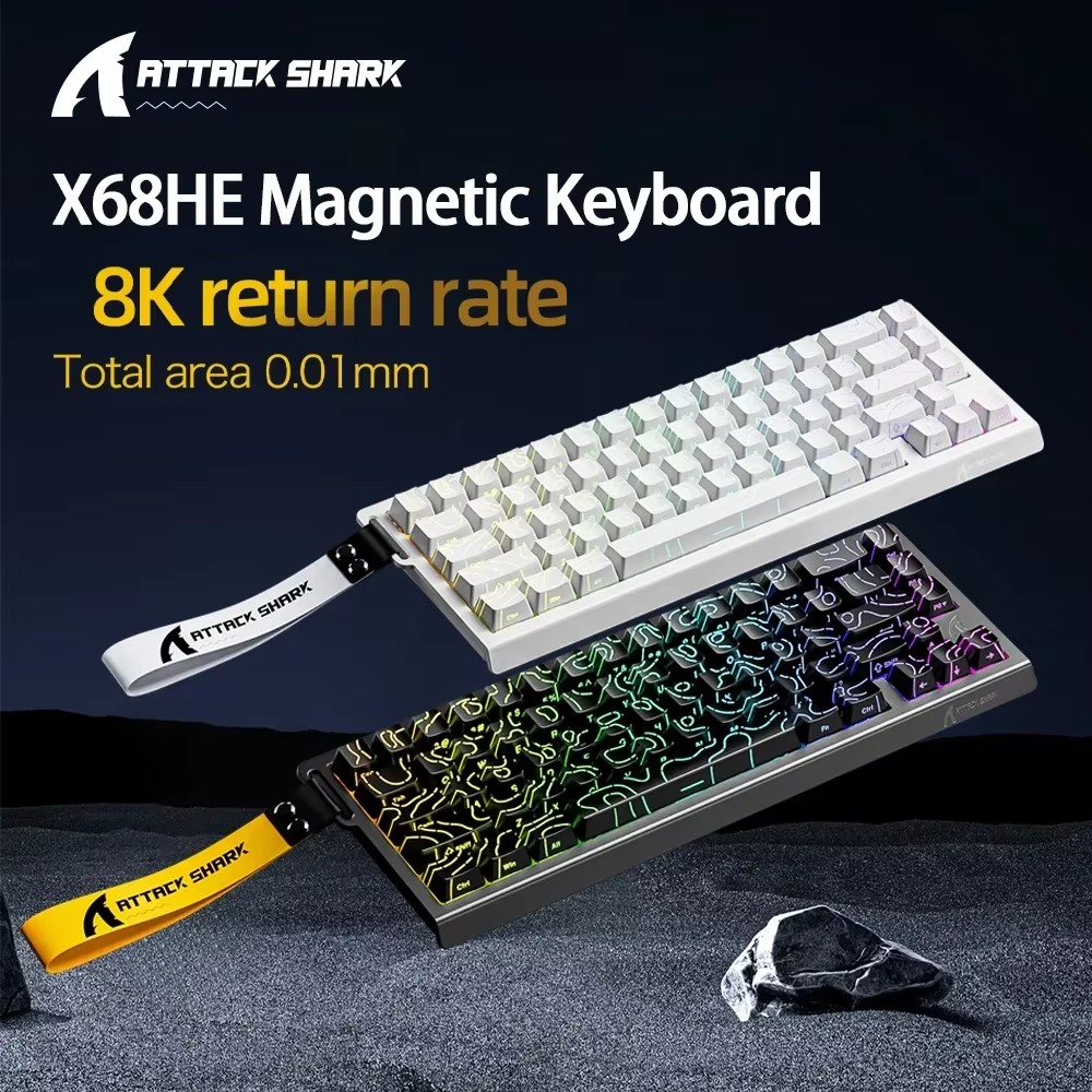 Tablet Accessories Gifts - ATTACK SHARK X68HE لوحة المفاتيح الميكانيكية