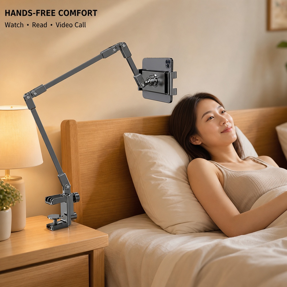 حامل هاتف قابل للتعديل للسرير، - مراجعة Tablet Holder Accessories وسعره