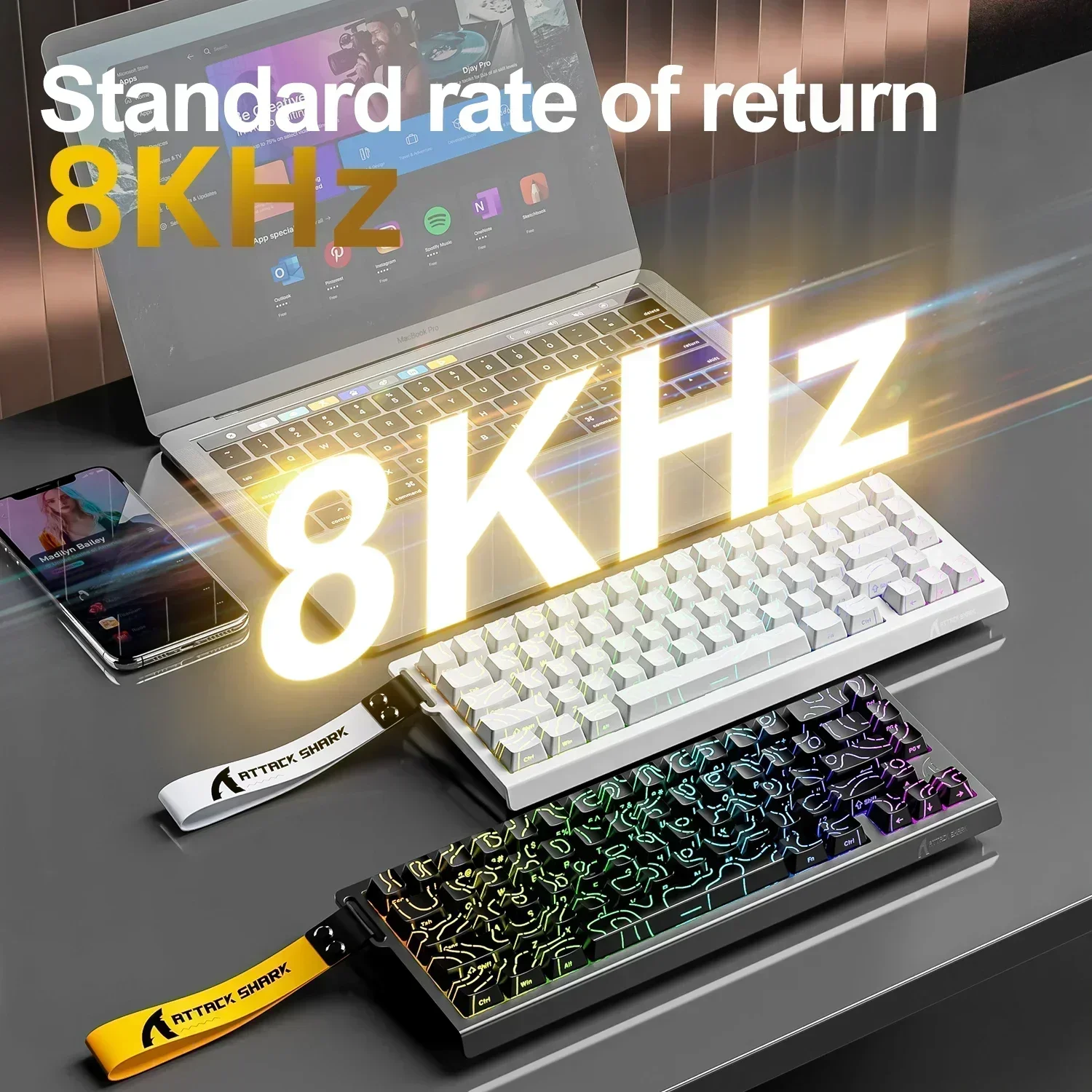 ATTACK SHARK X68HE لوحة المفات - مراجعة Tablet Accessories Gifts وسعره