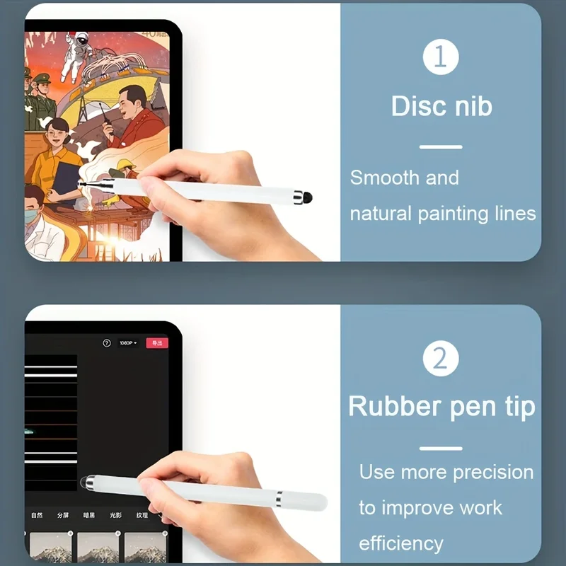 2in1 قلم ستايلس عالمي للرسم ال - مراجعة Drawing Tablet Pen Accessories وسعره